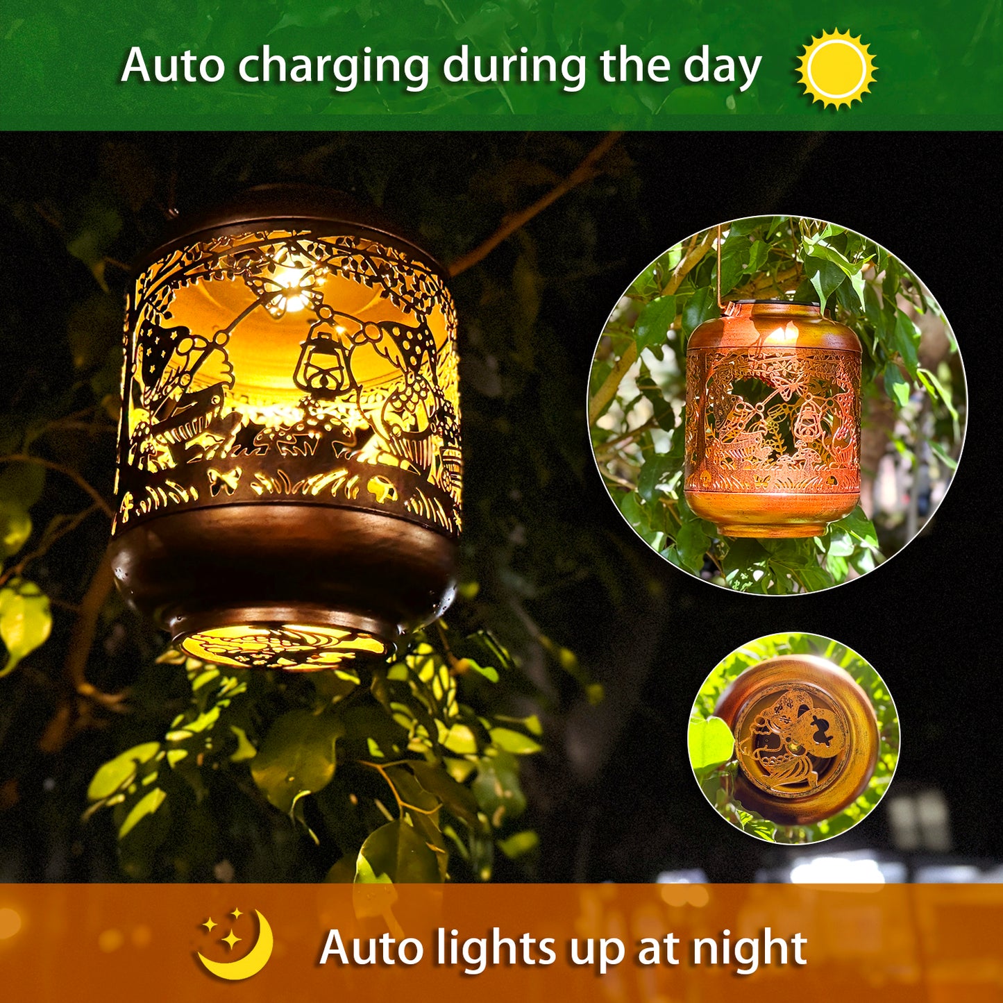 2 Pack Gnomes Solar Lanterns Outdoor Waterproof,Hanging Solar Lights Gnome Gifts for Women Metal LED Decorative Light for Yard,Patio,Lawn,Tabletop,Pathway,Landscape,Garden Gnomes Decor