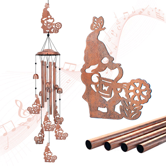Gnomes Wind Chimes Outdoor Gnomes Gifts for Women/Men/Mom/Wife/Grandma Birthday Gifts Memorial Gift Metal WindChimes for Outside/Indoors, Lawn, Patio, Home, Porch, Yard Decor, Garden Decorations