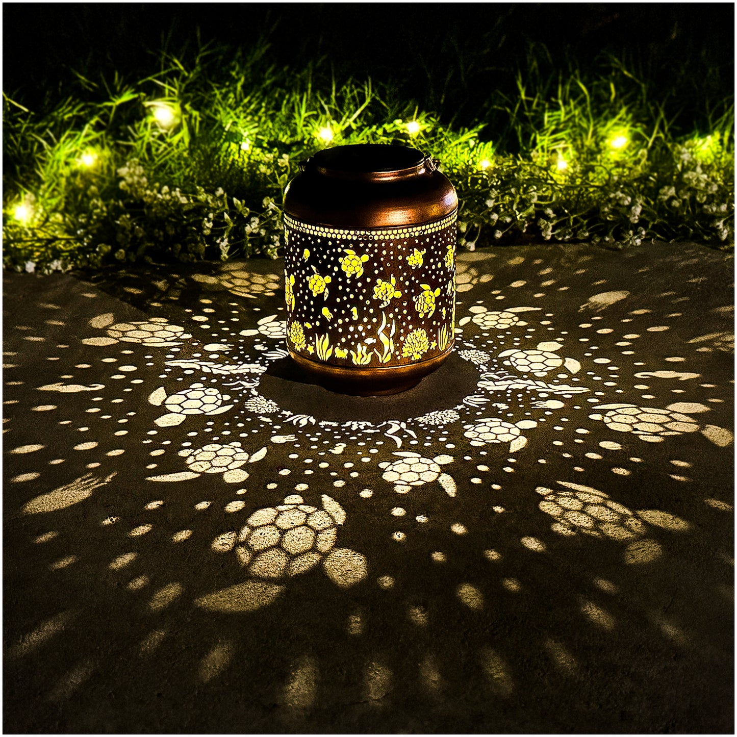 2 Pack Sea Turtle Solar Lanterns Outdoor Waterproof,Hanging Solar Lights Sea Turtle Gifts for Women Metal LED Decorative Light for Yard,Patio,Lawn,Tabletop,Pathway,Landscape,Garden Decor