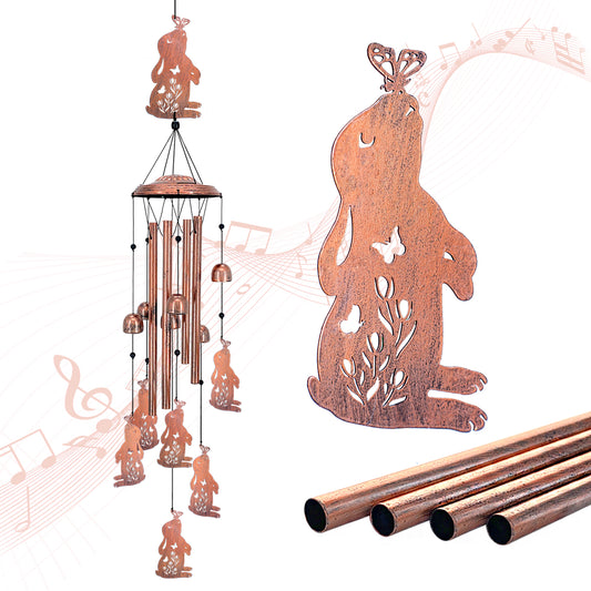 Bunny Wind Chimes for Outside,Bunny Gifts for Women/Men/Sympathy gift/Memorial Gifts/Birthday Festival Gifts Metal windchimes outdoors/Indoors,patio decor,Garden Decor,Home,Yard Decor