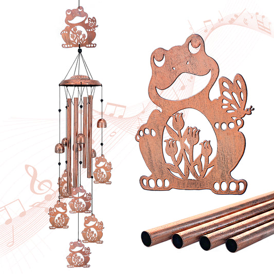 Frog Wind Chimes Outdoor Frog Gifts for Women/Men/Mom/Wife/Grandma Birthday Gifts Memorial Gift Metal WindChimes for Outside/Indoors, Lawn, Patio, Home, Porch, Yard Decor, Garden Decorations