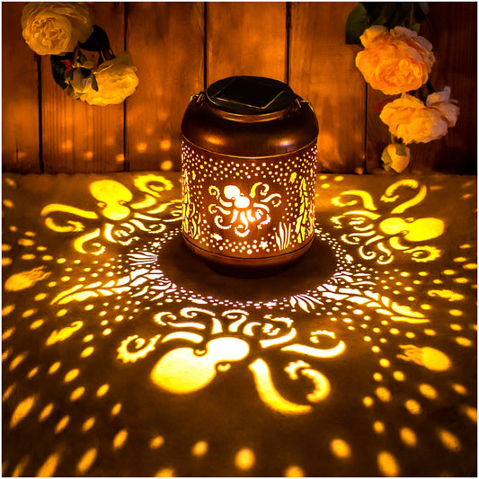 Octopus Solar Lanterns Outdoor Waterproof,Hanging Solar Lights Octopus Gifts for Women Men Metal LED Decorative Light for Yard,Patio,Lawn,Tabletop,Pathway,Landscape,Garden Decor