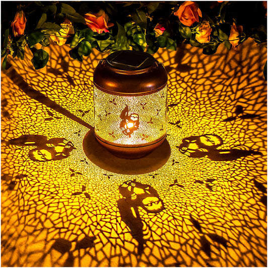 Sloth Solar Lanterns Outdoor Waterproof Hanging Solar Lights Sloth Gifts for Women Men Mom Metal Decorative LED Outdoor Lanterns for Patio, Lawn, Landscape, Garden Decor, Yard Decorations