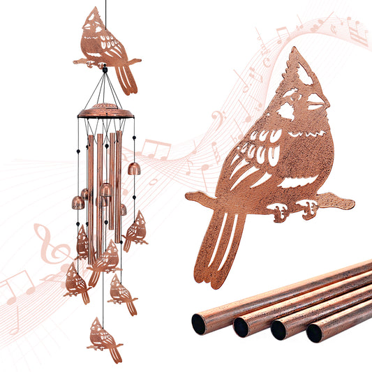 Cardinal Wind Chimes for Outside,Cardinal Gifts for Women/Men/Sympathy Gift/Memorial Gifts/Festival Birthday Gifts Metal windchimes Outdoors/Indoors,Patio Decor,Garden Decor,Yard Decor,Home,Porch