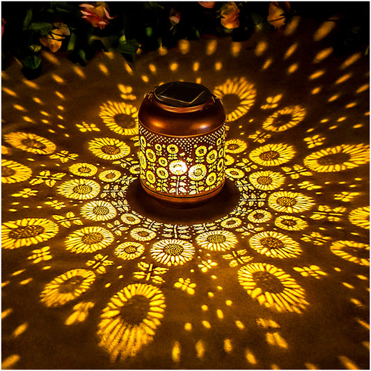 Sunflower Solar Lanterns Outdoor Waterproof Hanging Solar Lights Sunflower Gifts for Women Men Mom Metal Decorative LED Outdoor Lanterns for Patio,Lawn,Landscape, Garden Decor, Yard Decoration