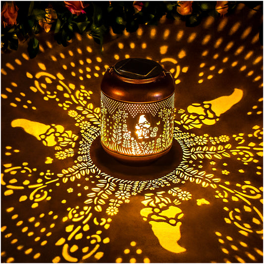 Gnomes Solar Lanterns Outdoor Waterproof Hanging Solar Lights Gnomes Gifts for Women Men Mom Metal Decorative LED Outdoor Lanterns for Patio, Lawn, Landscape, Garden Decor, Yard Decorations