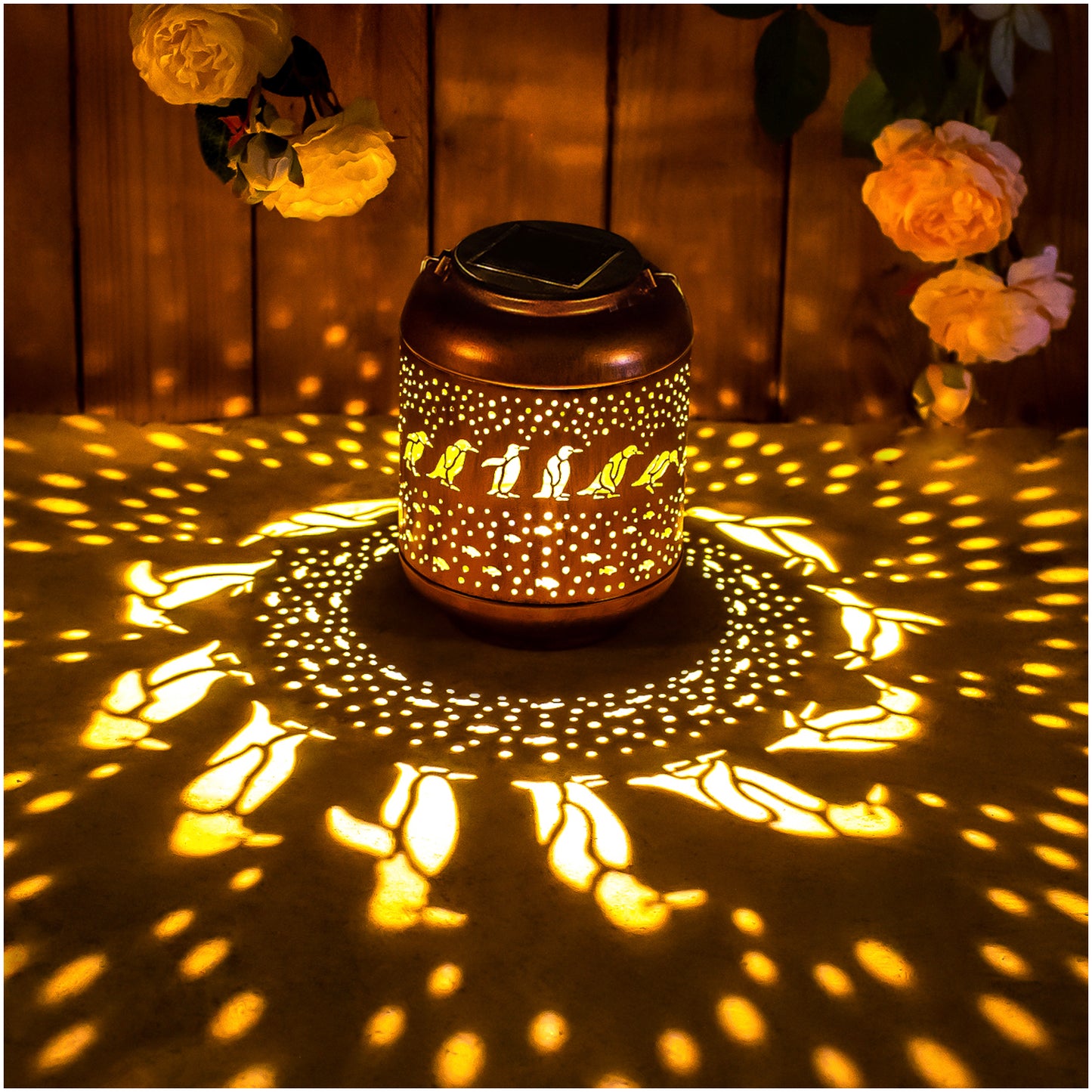 Penguin Solar Lanterns Outdoor Waterproof,Hanging Solar Lights Penguin Gifts for Women Men Metal LED Decorative Light for Yard,Patio,Lawn,Tabletop,Pathway,Landscape,Garden Decor