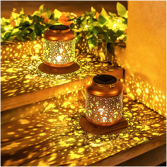 2 Pack Mushroom Solar Lanterns Outdoor Waterproof Hanging Solar Lights Mushroom Gifts for Women Men Mom Metal Decorative LED Outdoor Lanterns for Patio,Lawn, Landscape, Garden Decor, Yard Decoration