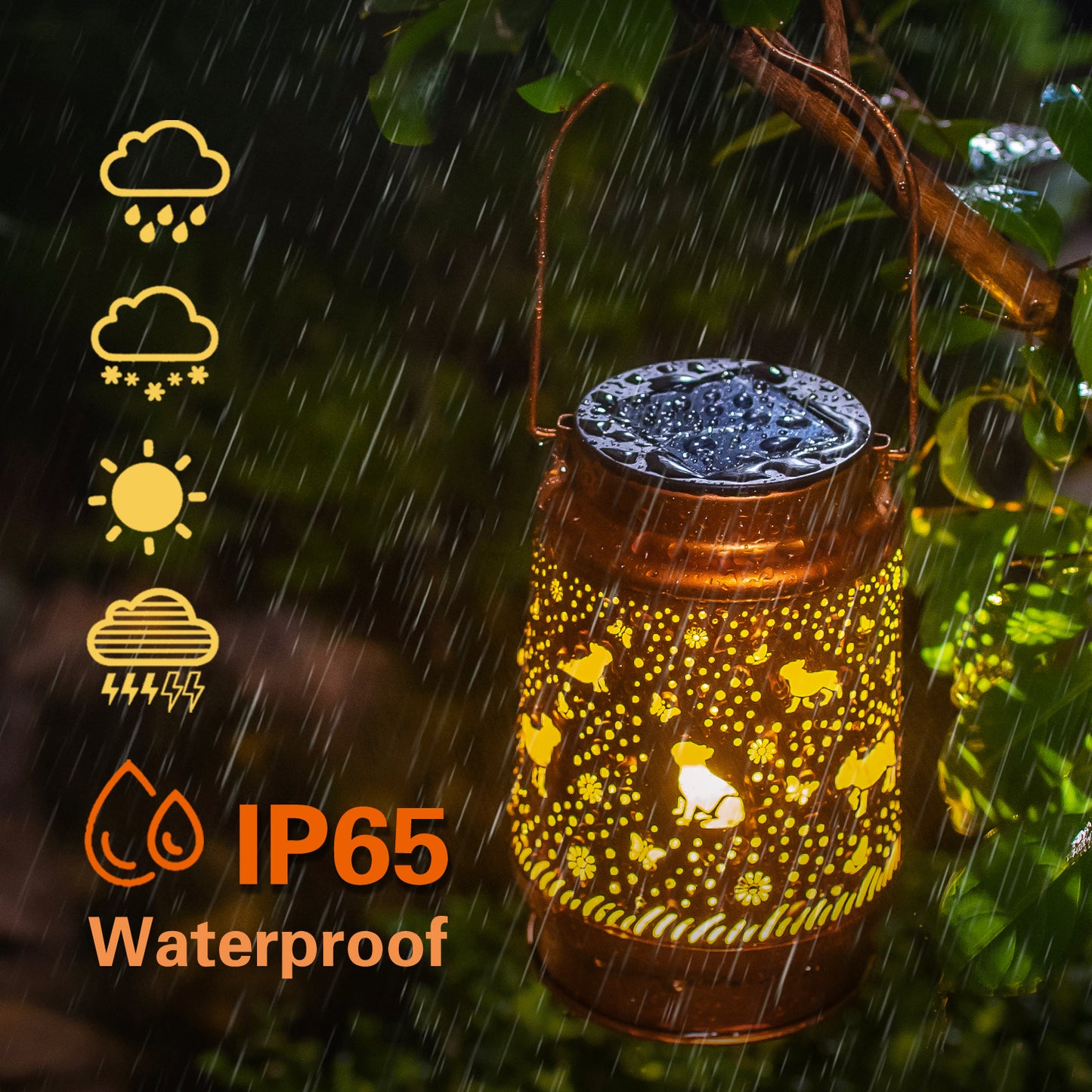Dog Solar Lanterns Outdoor Waterproof Hanging Solar Lights Dog Gifts for Women Men Metal Decorative LED Lanterns for Garden Decor,Yard,Patio,Lawn,Tabletop,Pathway,Landscape