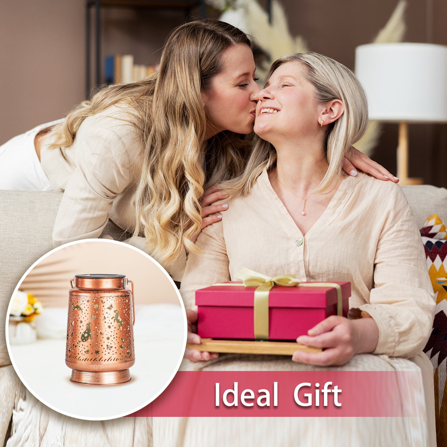 2 Pack Dog Outdoor Solar Hanging Lanterns Waterproof LED Solar Lights Metal Decorative Lanterns for Garden, Patio, Courtyard, Backyard, Yard Decor Unique Dog Gifts for Women Gardening