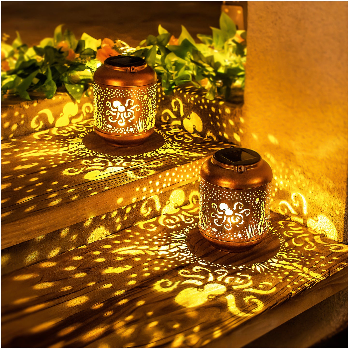 Octopus Solar Lanterns Outdoor Waterproof,Hanging Solar Lights Octopus Gifts for Women Men Metal LED Decorative Light for Yard,Patio,Lawn,Tabletop,Pathway,Landscape,Garden Decor