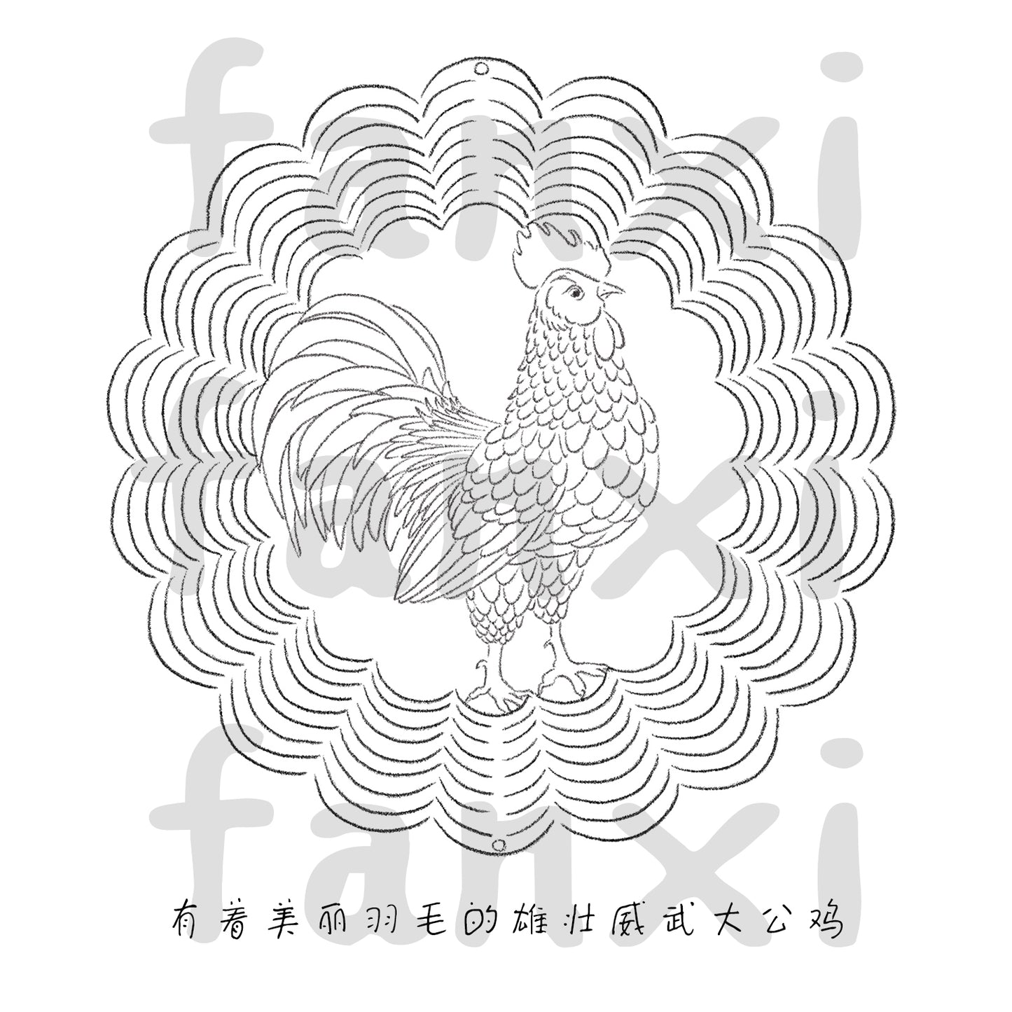 Chicken Wind Spinners Chicken Gifts for Women/Men 12 inch 3D Stainless Steel Hanging Wind Spinner Metal Wind Catchers Kinetic Sculpture for Indoor/Outdoor Decor, Yard Art, Garden Decorations